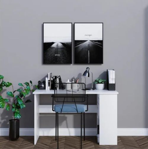 cumpără Masă de birou Trendy Akasya Alb, 120x74x50cm (GTR000995) în Chișinău 