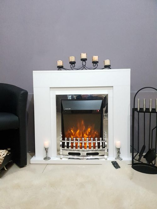 купить Камин электрический ArtFlame Agnes white & Galileo silver в Кишинёве 