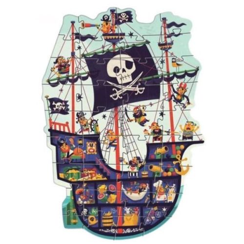 купить Пазл Djeco DJ07129 Puzzle gigant The Prate Ship, 36 piese в Кишинёве 