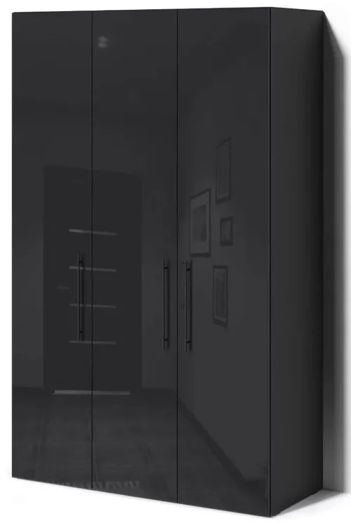 купить Шкаф Fabrik Home Hardy 3 двери (антрацит глянец/ МДФ) в Кишинёве 