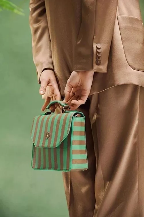 cumpără Geantă de umăr Pip Studio 51.273.428 Frances Cross Body Bag Small Stripe Green 19x7x17.5cm în Chișinău 