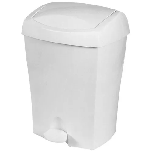 cumpără Coș de gunoi Bisk 93902 cu pedala 8L, alb PP în Chișinău 