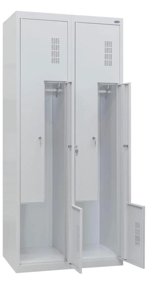 купить Офисная металлическая мебель УХЛ-МАШ ШОМ-Г-400/2-4 Шкаф одежный, 4 секции Г-образные (1800х800х500) в Кишинёве 