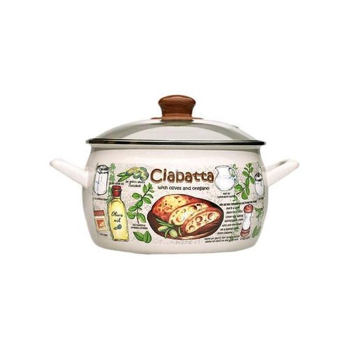 cumpără Cratiță Metalac 51719 эмалированная Ciabatta 16cm, 2.4l, крышка стекло în Chișinău 