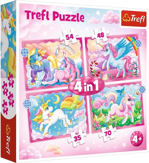 cumpără Puzzle Trefl R25E /12 (34389) 4  în 1 Maria unicornilor în Chișinău 