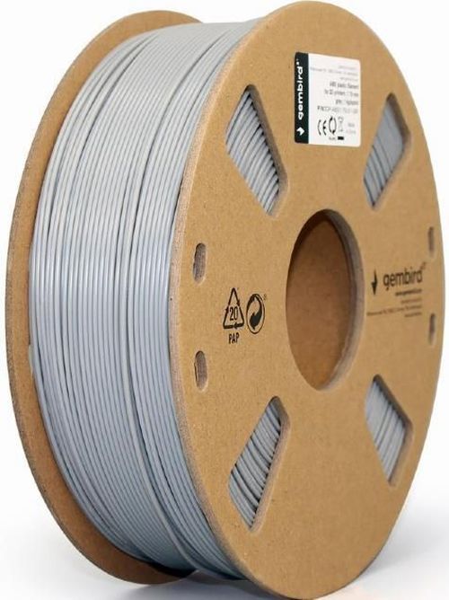 купить Нить для 3D-принтера Gembird ABS Filament, Grey, 1.75 mm, 1 kg в Кишинёве 