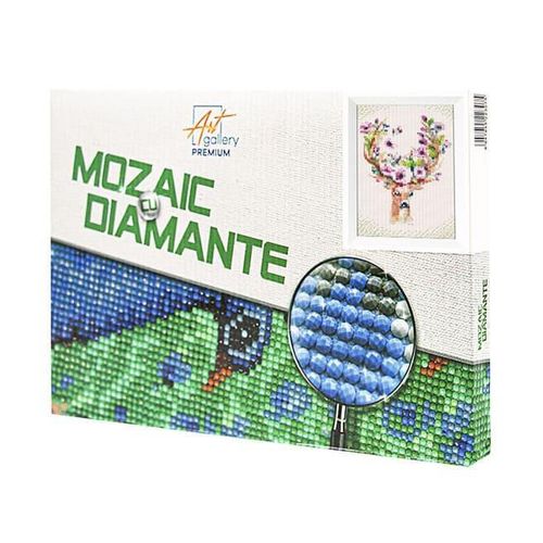 купить Картина по номерам Art Gallery JS20830 Mozaic cu diamante 20x30cm Cerbul si florile в Кишинёве 