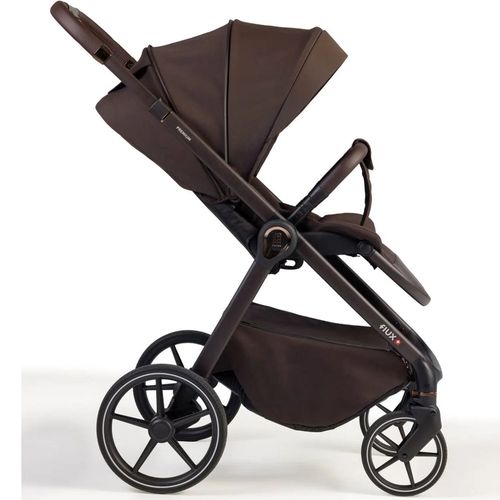 купить Детская коляска DadaPrams Carucior 2in1 Flux Chocolate (Premium) + Adaptoare в Кишинёве 