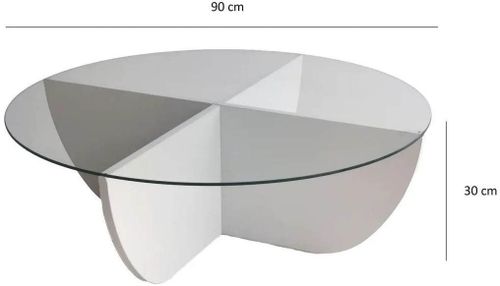 купить Журнальный столик Trendy Lily, белый 90x30x90 см в Кишинёве 