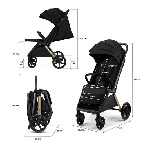 купить Детская коляска KinderKraft Loom KSLOOM00BLK0000 Ink Black в Кишинёве 