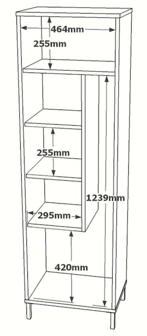 купить Шкаф-пенал Trendy DY1-W 50x165x35cm, multifunctionala (GTR006713) в Кишинёве 