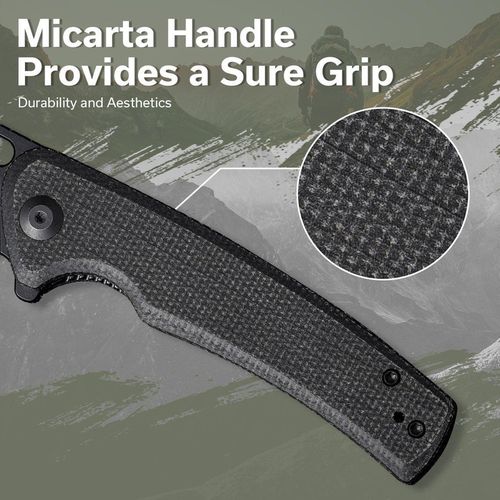 купить Нож походный Sencut S20065-3 Vesperon, mâner Micarta, Liner Lock в Кишинёве 