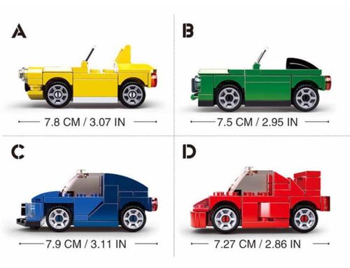 купить Конструктор Sluban B0885 Set de constructie Construieste un automobil 4 modele 44-45elem. в Кишинёве 