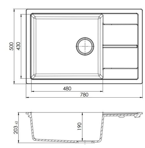 купить Мойка кухонная SanDonna Ines 780 Bej Nisip в Кишинёве 