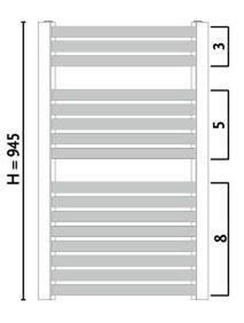 купить Полотенцесушитель Gorgiel ZENITH W AZ-W 95/60 White 01 (11) в Кишинёве 