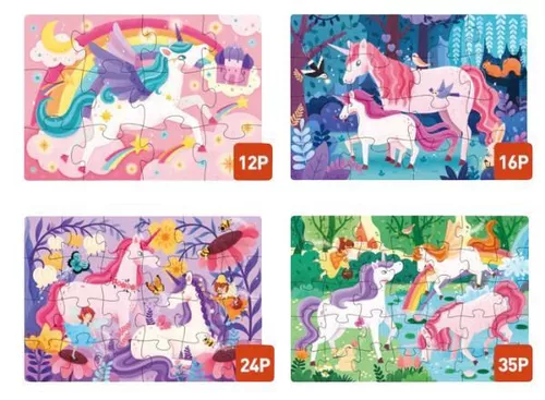 cumpără Puzzle Mideer CT1452 Puzzle Unicorn, 4 în 1 în Chișinău 