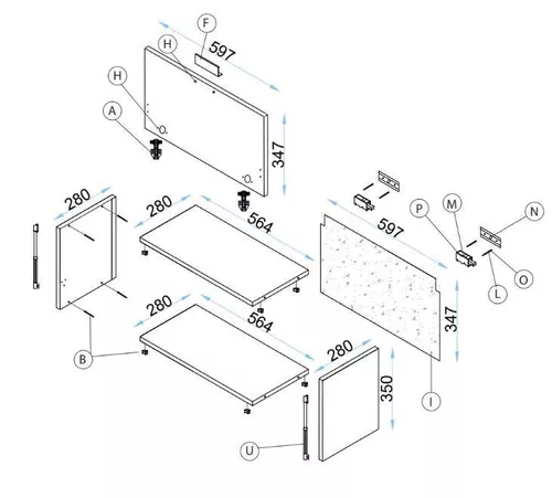 купить Шкаф Arta Mobilei Гостиная  Gray G18 (AM129) в Кишинёве 