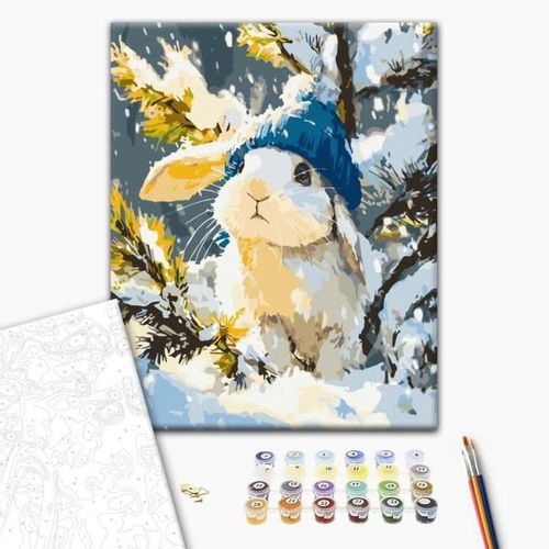 купить Картина по номерам BrushMe BS54494 40x50cm (în cutie) Fulguț alb cu codiță в Кишинёве 