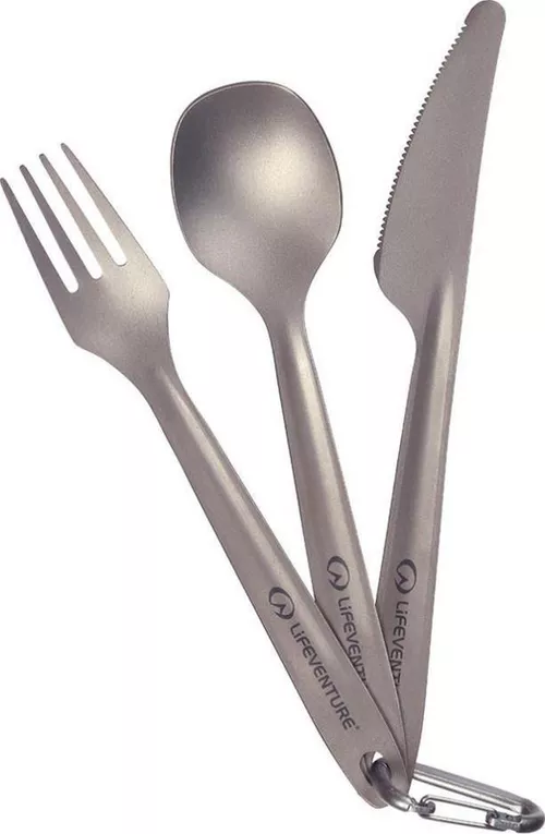 купить Товар для пикника Lifesystems Set tacimuri Titanium Knife Fork Spoon в Кишинёве 