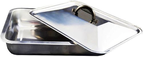 купить Поднос/столик кухонный Oti 181341 tava din inox cu capac 35 x 26 cm в Кишинёве 