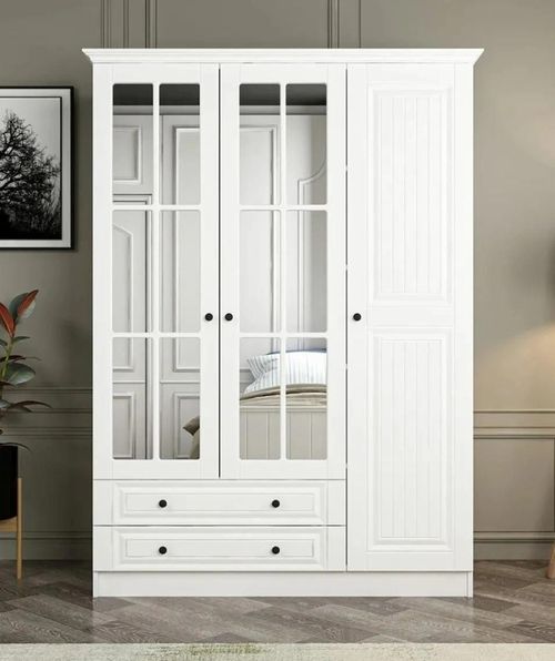 cumpără Dulap Trendy Kale 3 Mebran Kapak 190-Alb, 52x190x135cm în Chișinău 