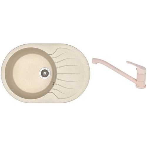 купить Мойка кухонная со смесителем Dr.Gans Berta 760 + SanDonna F 1066 bej в Кишинёве 