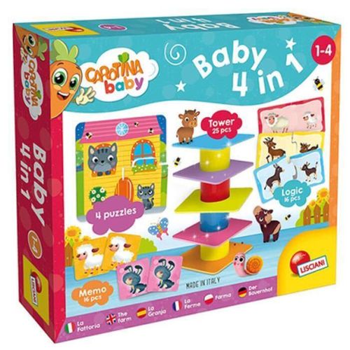 купить Настольная игра Lisciani Giochi 79872 Set de joaca 4 in 1 Animale, cod 47790 в Кишинёве 