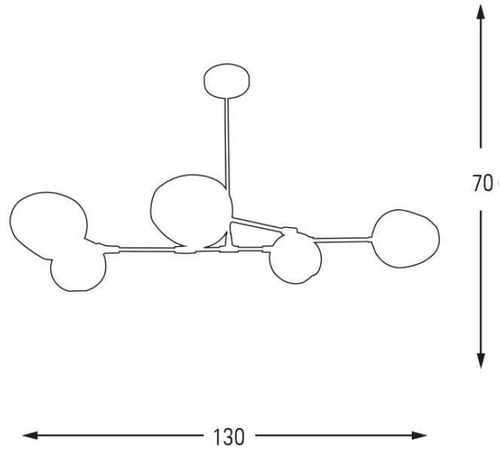 cumpără Corp de iluminat interior Ozcan Lustra 4023-5Y (black) în Chișinău 