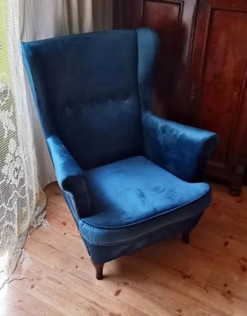 купить Кресло Signal Lord Velvet (Navy Blue/Wenge) в Кишинёве 