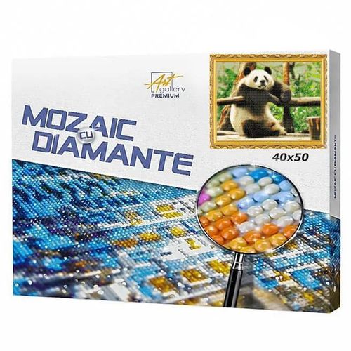 купить Картина по номерам Art Gallery GA80264 Mozaic cu diamante 40x50cm Panda dragut в Кишинёве 