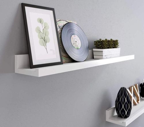 купить Полка декоративная H&S 46690 Set rafturi suspendabile 2buc 45x10x5cm, mdf, alb/negru в Кишинёве 