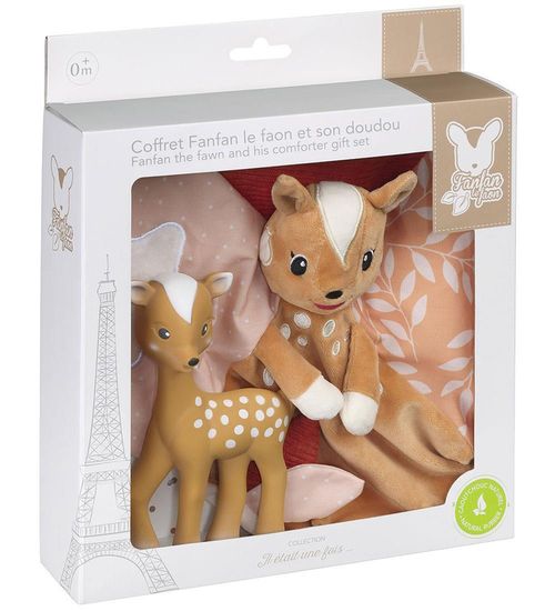 cumpără Jucărie Sophie la Girafe 850808 Set jucarie doudou Fanfan + Fanfan în Chișinău 
