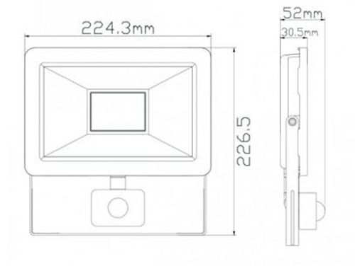 cumpără Reflector Horoz ASLAN-50W, 6400K, cu senzor de miscare, negru (068-011-0050) în Chișinău 