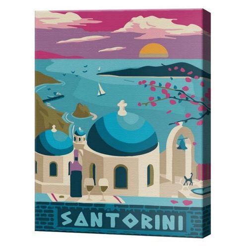 cumpără Tablou pe numere Art Gallery CX3556 20x30cm Santorini în Chișinău 