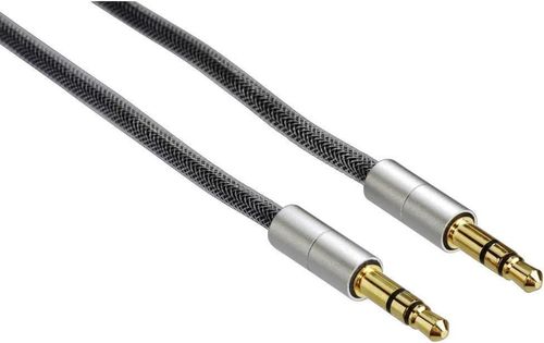 купить Кабель для AV Hama 173877 AluLine Connecting Cable, 3.5 mm jack plug, 0.5 m, silver в Кишинёве 