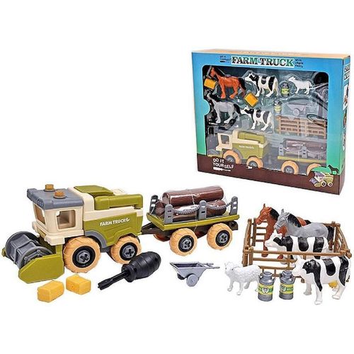 купить Машина Promstore 52502 Set jucarie ferma: remorca, tractor, figurine animale в Кишинёве 