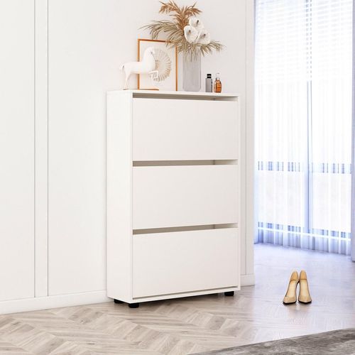 cumpără Raft pentru încălțăminte Mobildor-Lux Leo 80x27x125H cm White în Chișinău 
