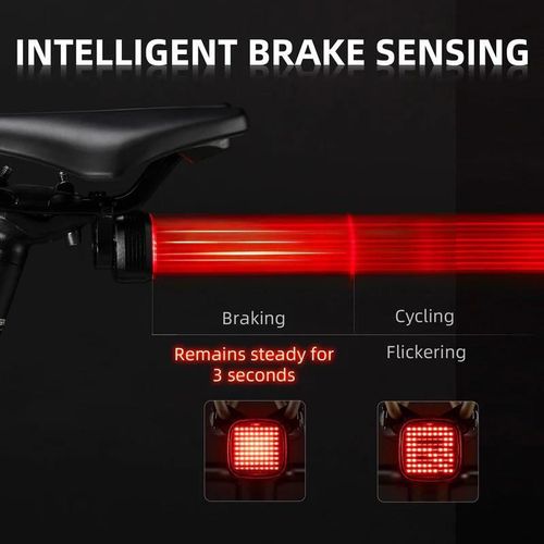 купить Аксессуар для велосипеда Rockbros 24320004001 Lanterna spate pentru bicicleta R7, cu 5 moduri в Кишинёве 