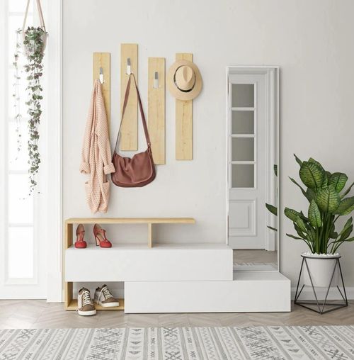 cumpără Mobilă pentru antreu Trendy Ramda Stejar, 137x54x35cm (GTR001333) în Chișinău 