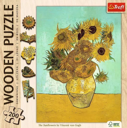 купить Головоломка Trefl 20249 Vincent van Gogh „Sunflowers” (200 pcs) в Кишинёве 