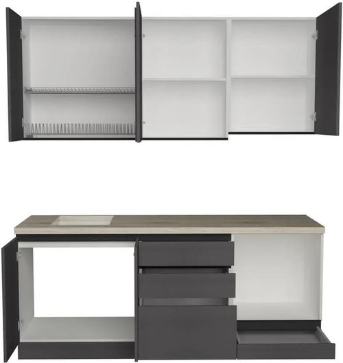 cumpără Mobilă pentru bucatarie ArtFlame GOLA Storm Grey (2 m.l.) în Chișinău 