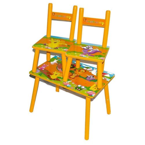 купить Набор детской мебели misc 7118 Masuta+ 2 scaunele (din lemn) 109755 в Кишинёве 
