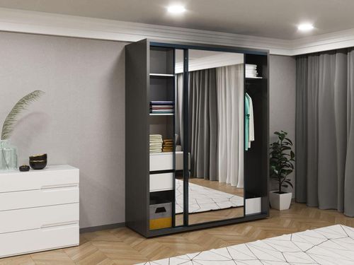 купить Шкаф Bayro Parma 1800x2250x600 антрацит, купе в Кишинёве 