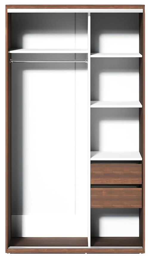 купить Шкаф Fabrik Home Купе 1200 (1 зеркало + 1 ДСП ) орех тёмный в Кишинёве 