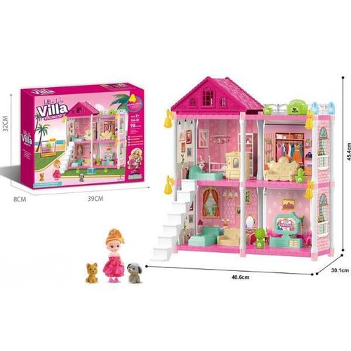 купить Домик для кукол Essa 556-101 Vila Mică + accesorii, 98elem в Кишинёве 