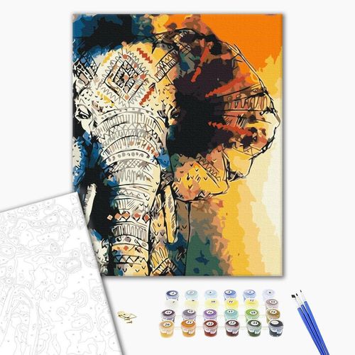 cumpără Tablou pe numere BrushMe BS52233 (în cutie) Desen pe elefant în Chișinău 