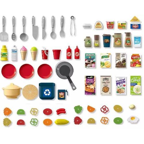 купить Игрушечная кухня и посуда Essa 922-180 Set de joacă Bucătărie, 113elem в Кишинёве 