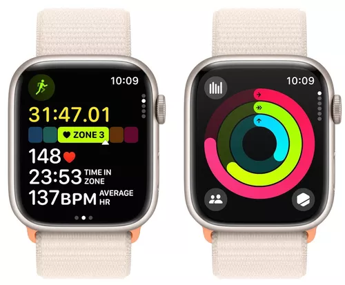 cumpără Ceas inteligent Apple Watch Series 9 GPS 45mm Starlight MR983 în Chișinău 