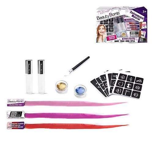 купить Набор для творчества Essa 666-8 Set cosmetic pentru copii cu șuvițe de păr в Кишинёве 