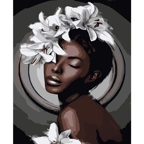 купить Картина по номерам Strateg R 8 /24 (DY304)(42239) Alb-negru, 40x50 cm в Кишинёве 